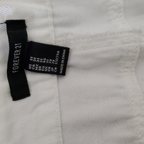 Forever 21 Women's  Distressed Jeans White Size 31 - Picture 4 of 5